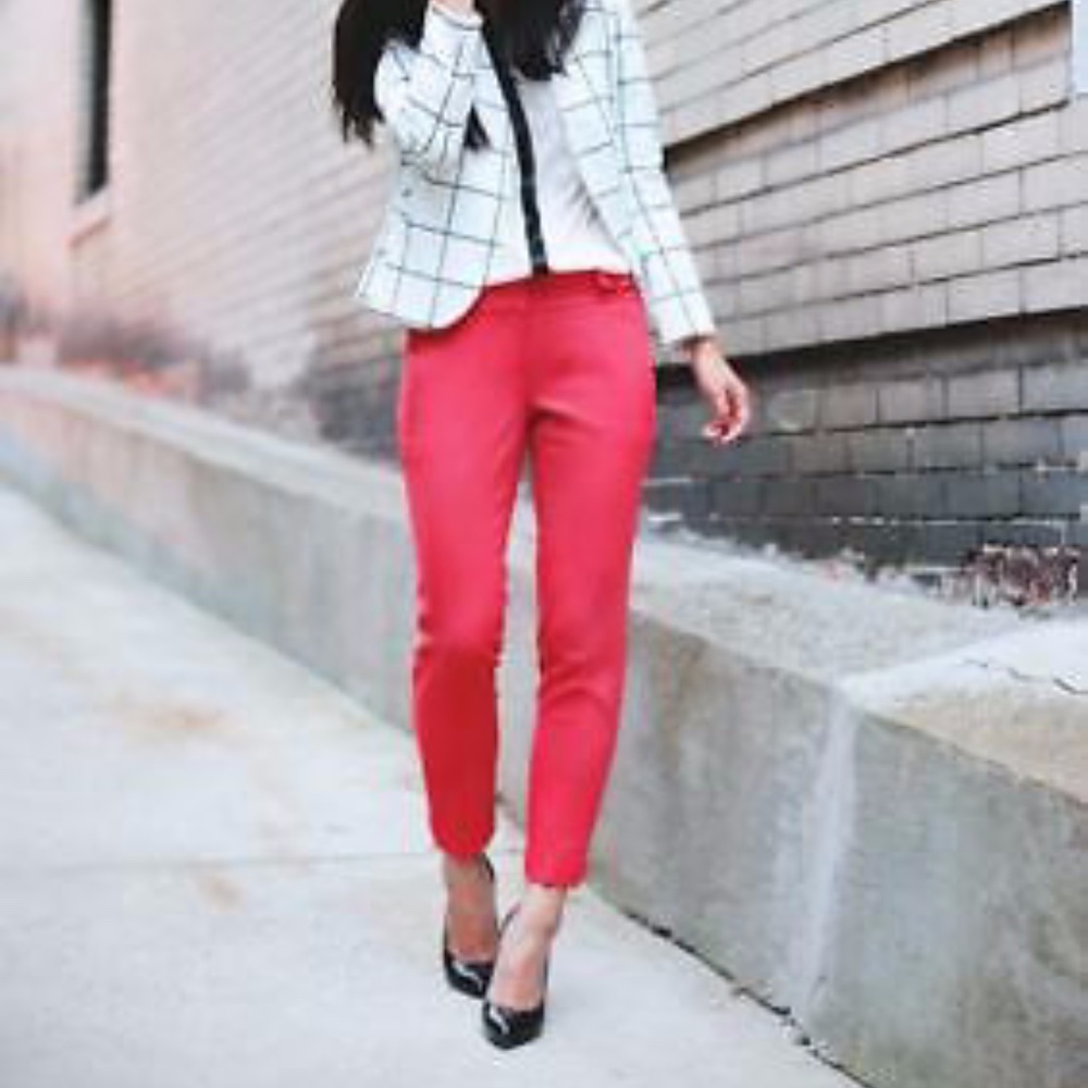 Apple Red Banana Republic Cropped Martin Fit Pant